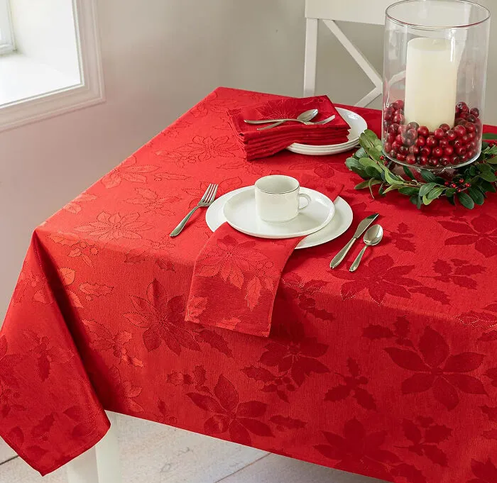 Try a Red Christmas Tablecloth