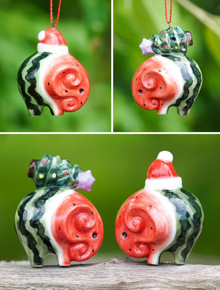 Christmas Watermelephant Ornaments And Figurines