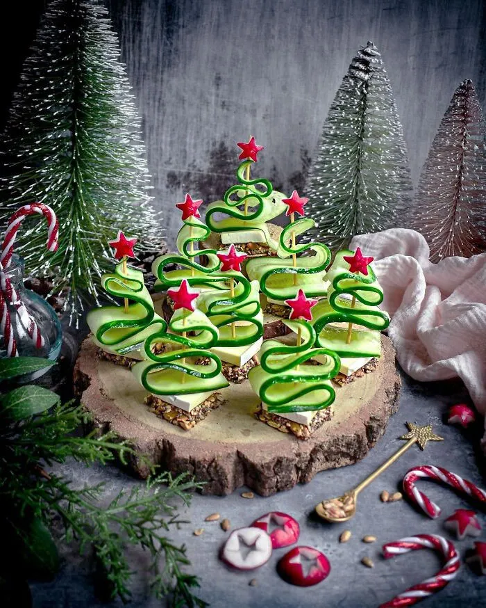 Christmas Tree Canapés. I'm So Ready For All Things Festive