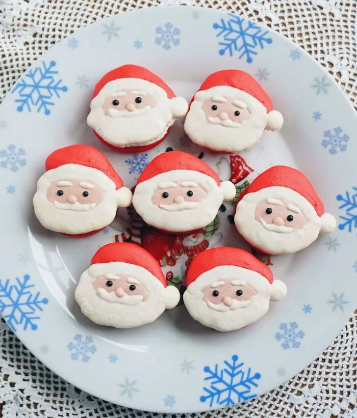 I Made Santa Macarons Today. Filled With Nutella Buttercream
