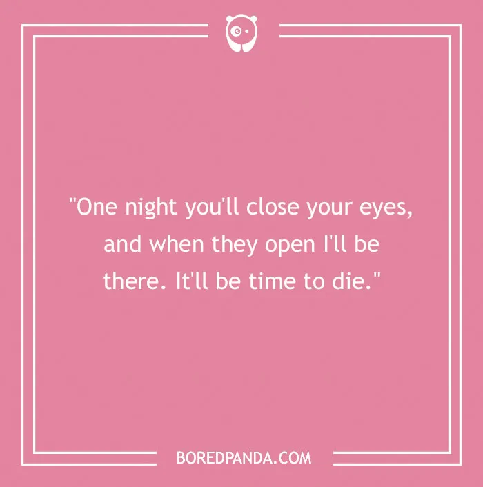 Chuck Norris quote on a pink background from Bored Panda, emphasizing his intimidating persona.