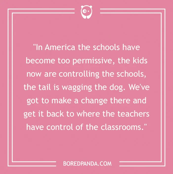 Pink graphic featuring a quote about education from Chuck Norris on Bored Panda.