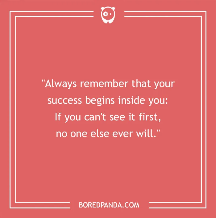 Inspirational quote on success from Chuck Norris on a red background.