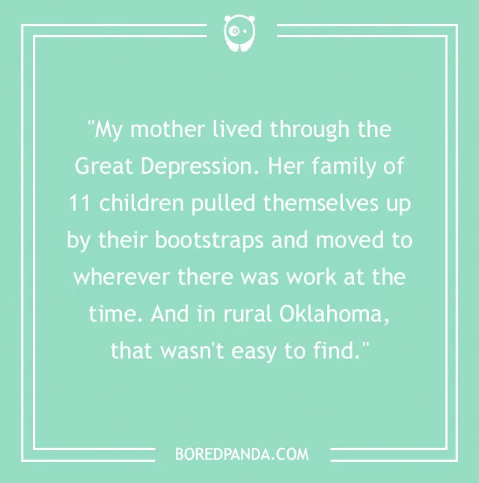 Quote on family resilience during the Great Depression, highlighting Chuck Norris's upbringing and struggle in Oklahoma.