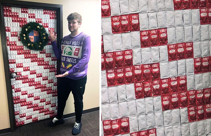 This Is How My Roommate And I Decorated Our Door This Year