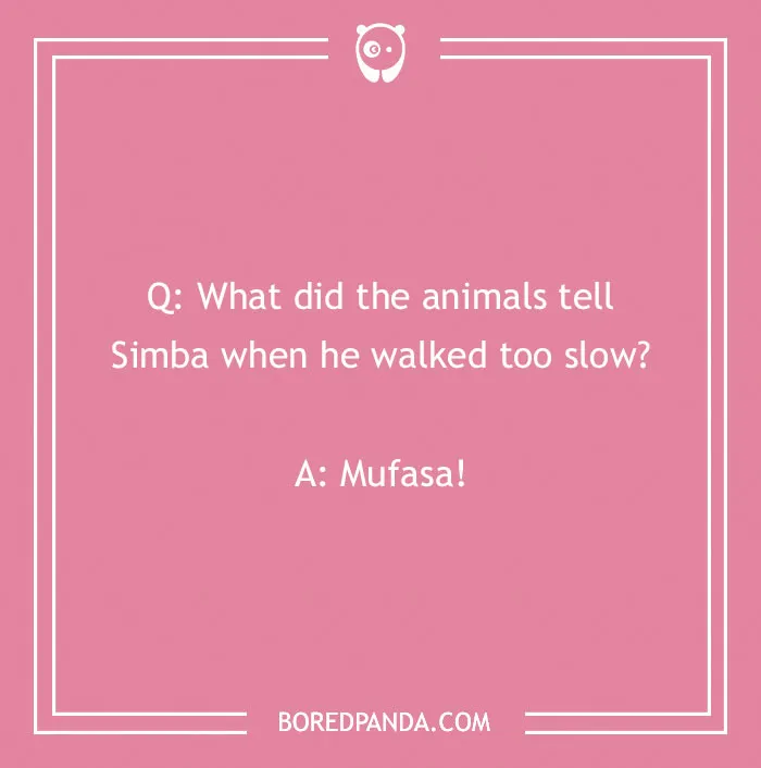 A cringe joke about Simba from The Lion King. This image will crack you up.