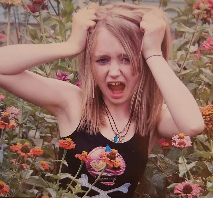 An Edgy "Photoshoot" In My Grandpa's Flower Garden