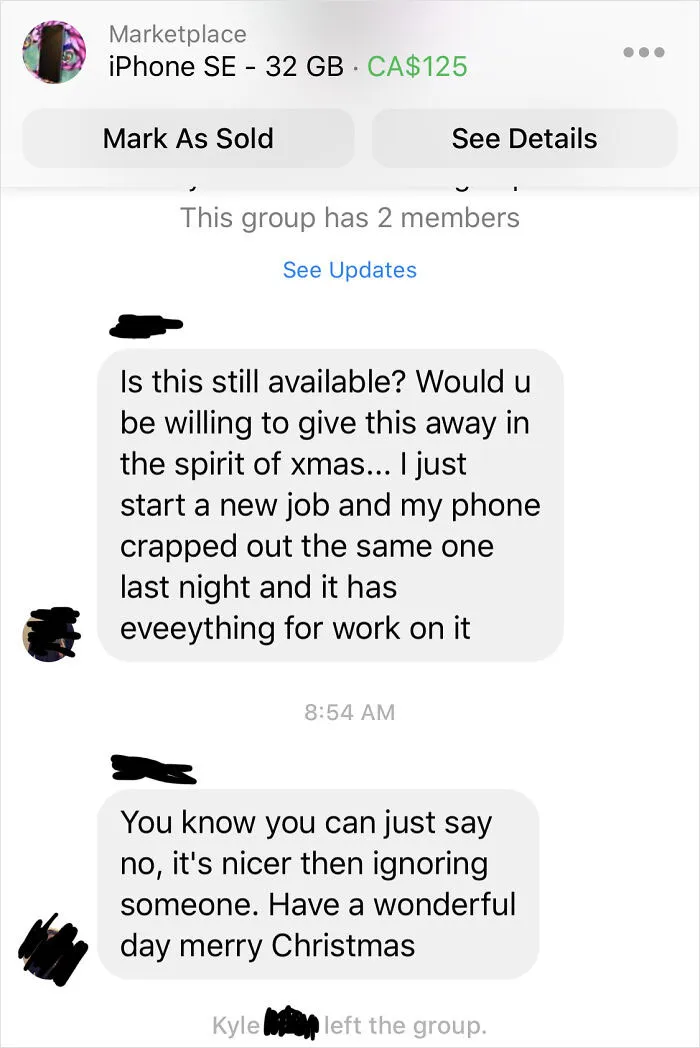 I Was Listening To Some Uplifting Christmas Music And Actually Considering This When The 2nd Message Came In