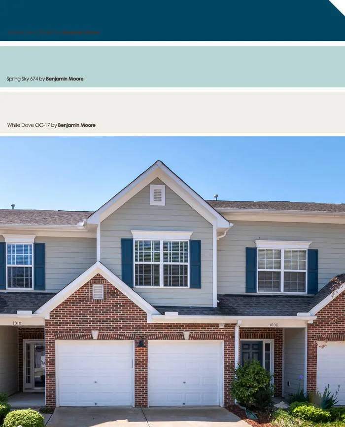 Red Brick, Dark Blue, And White