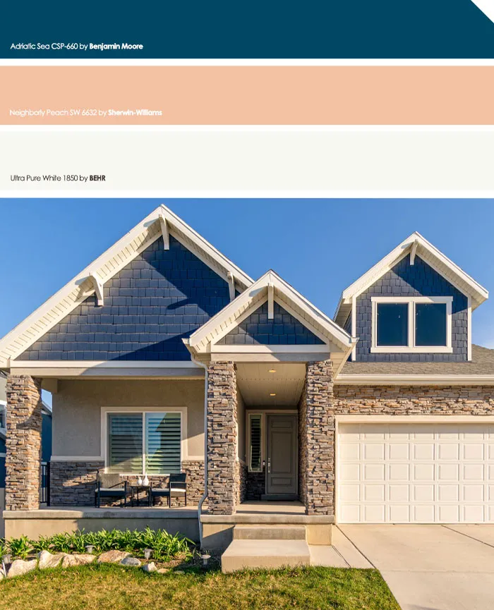 Dark Blue, White, And Masonry