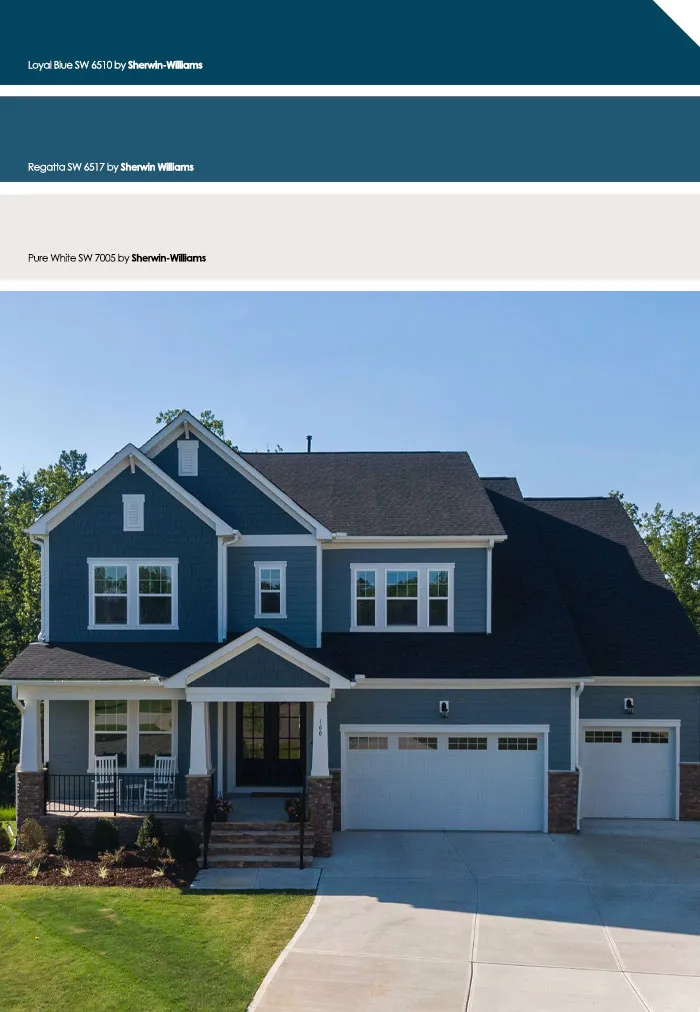 Tri-Colored House: Blue, White, And Black