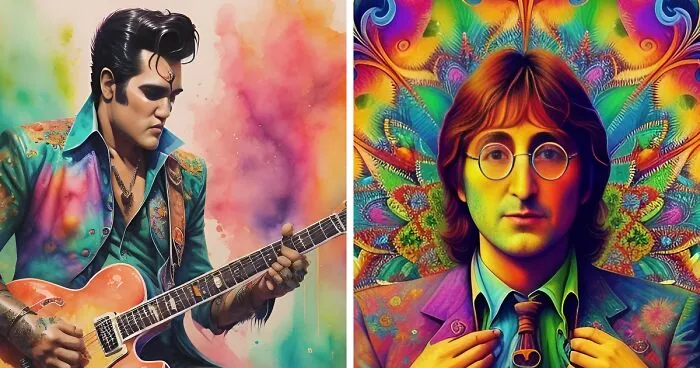 I Created Images Of The Most Famous Musicians Using AI And Different Art Styles (14 Pics)