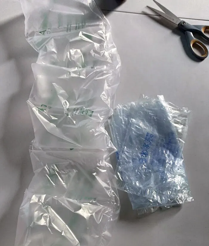 Family Thinks I'm Frugal, I Just Like To Think I’m Helping The Environment. Any Time I Get Sealed Air Bags I Make A Slit On One Side To Put My Hand Through And Pick Up My Puppy's Waste