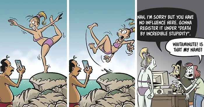 Befriending Death: Hilarious Takes On The Afterlife Through 30 Comics By This Artist (New Pics)