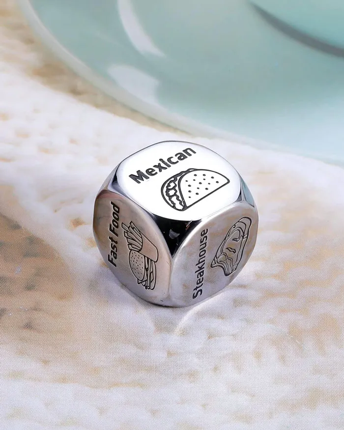 Food Decision Dice Decider: The best answer to her infamous 'I don't know, you choose' response.