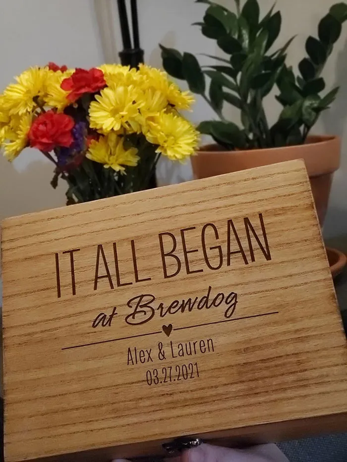 Personalized Couples Keepsake Box: To store all your favorite mementos - a quality and sentimental present they certainly won't forget.