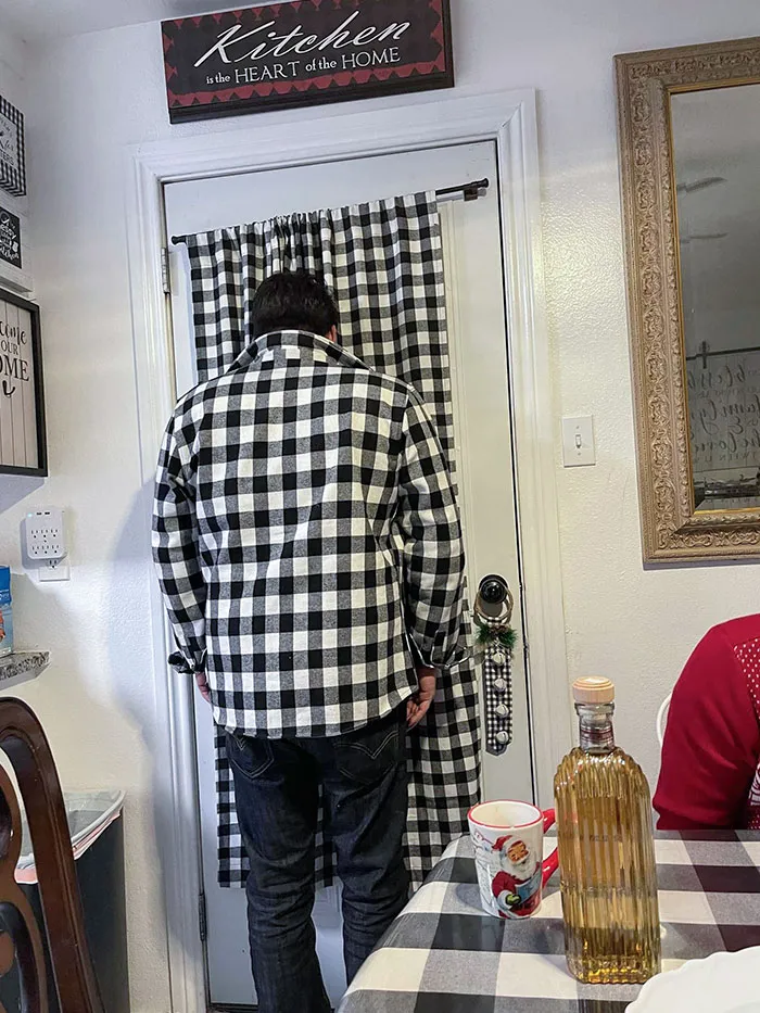 My Friend Matched The Drapes At The Christmas Party