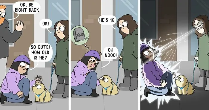 35 Adorable And Funny Comics About An Artist And Her Life With A Cute Pug (New Pics)