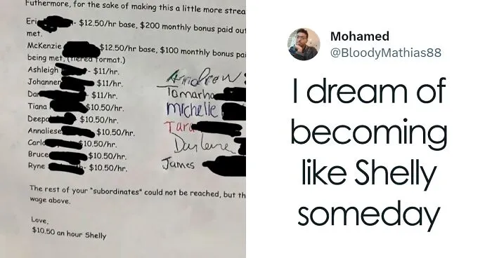 Employees Post Their Salaries On A Notice Board After Delusional Message From Management