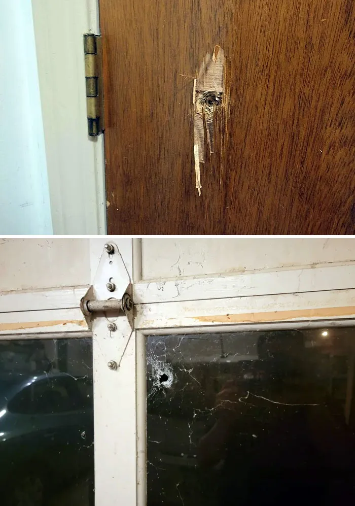 Justo tras la medianoche, 2 balas perdidas se colaron en mi casa, por la ducha y por el garaje