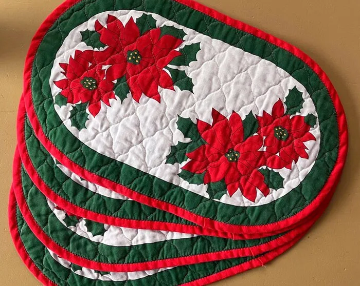 Dining With Placemats That Had Drawings Of Poinsettias And Always Sticking To The Classic Colors Of Red, White, And Green