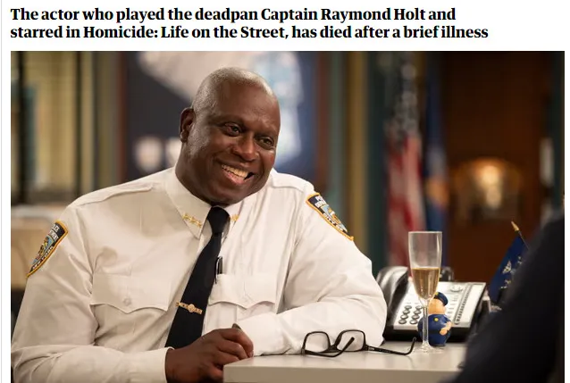 Andre Braugher, Brooklyn Nine-Nine Actor, Dies Aged 61
