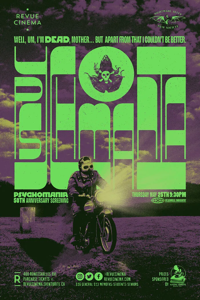 "Psychomania" Movie Screening Poster