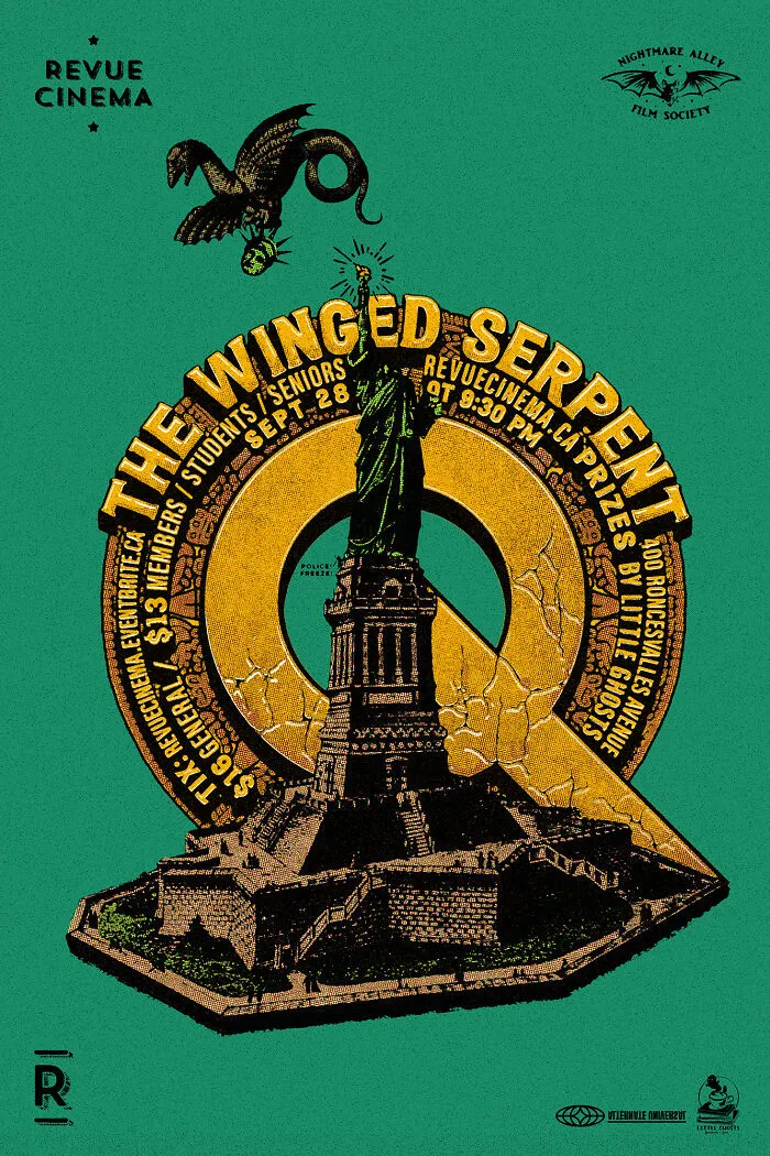 "Q: The Winged Serpent" Movie Screening Poster