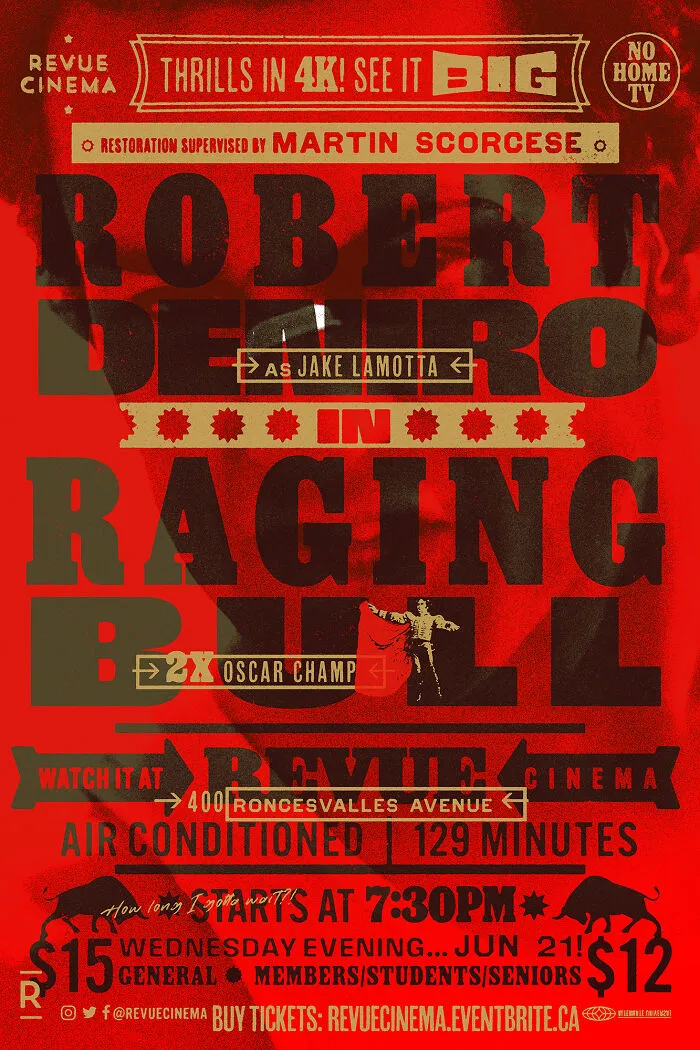 "Raging Bull" Movie Screening Poster