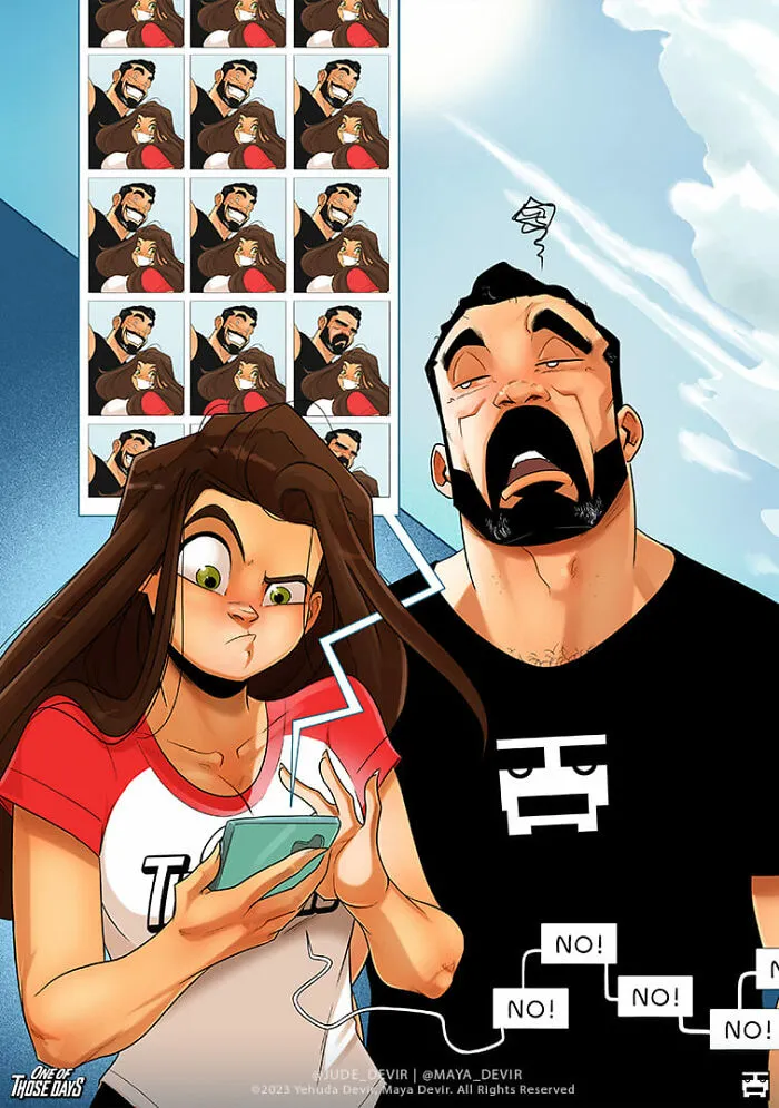 Parents frustrated with kids and devices in honest parenting comics