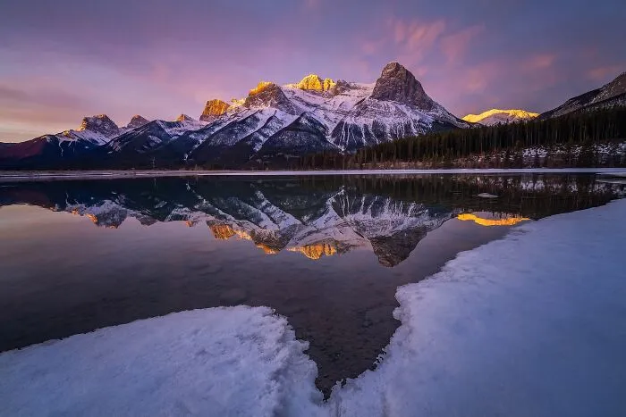 Gold In Nature: "Winter Rockies" By Yongnan Li, Canada
