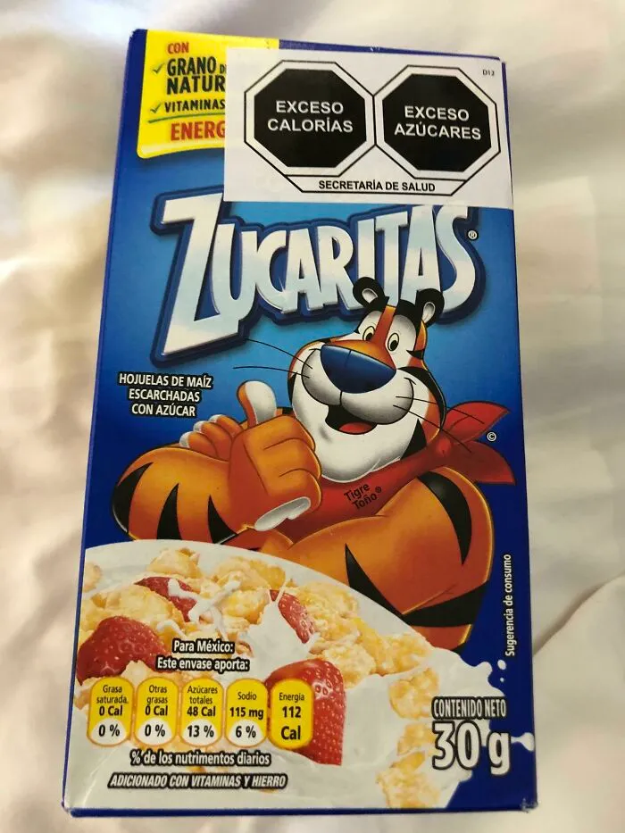 En México etiquetan la comida que tiene exceso de azúcares y calorías