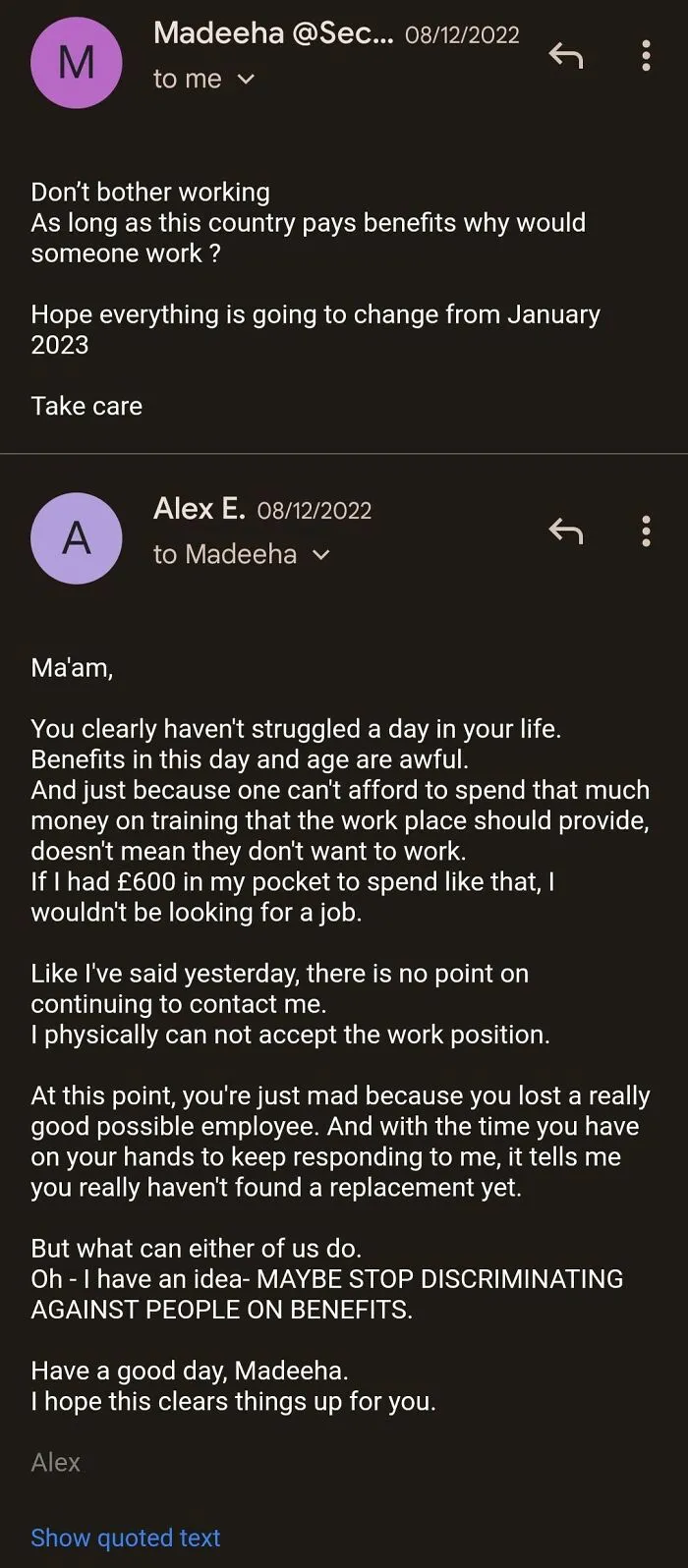 HR Lady Asked Me To Pay £650 For Training And Became Very Rude When Told I Can't Afford It