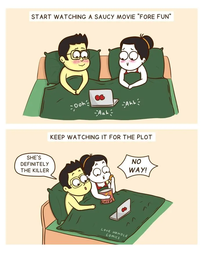 Comics By “Love Handle Comics” To Which Couples Can Relate