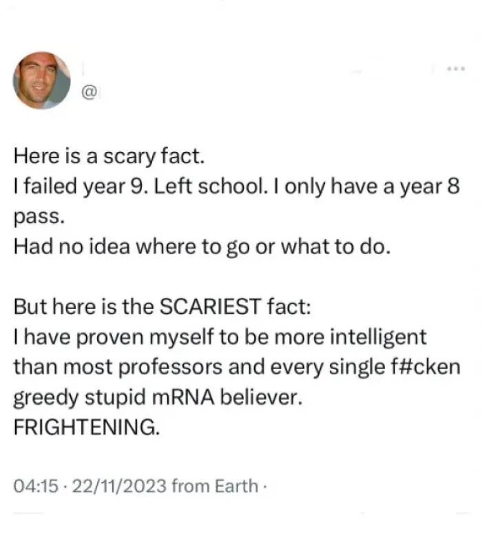 Scary Fact: He's Delusional