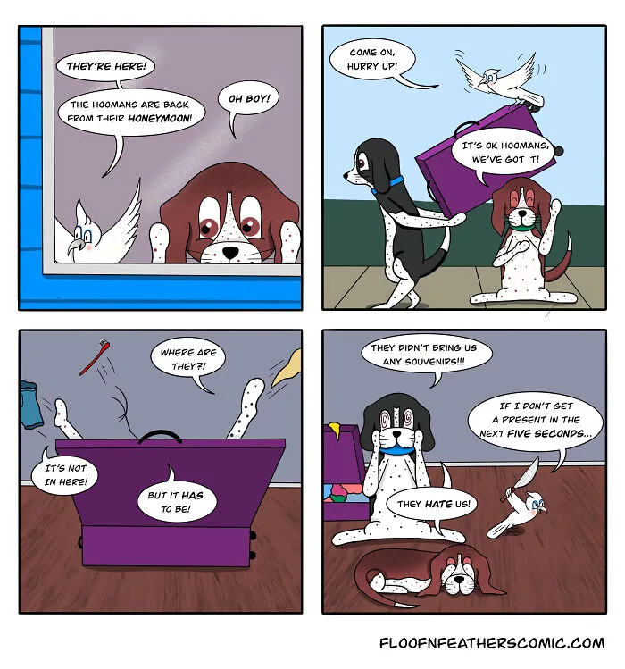 My “Floof n’ Feathers” Comics Are Inspired By The Everyday Antics Of My Real-Life Pets (12 Pics)