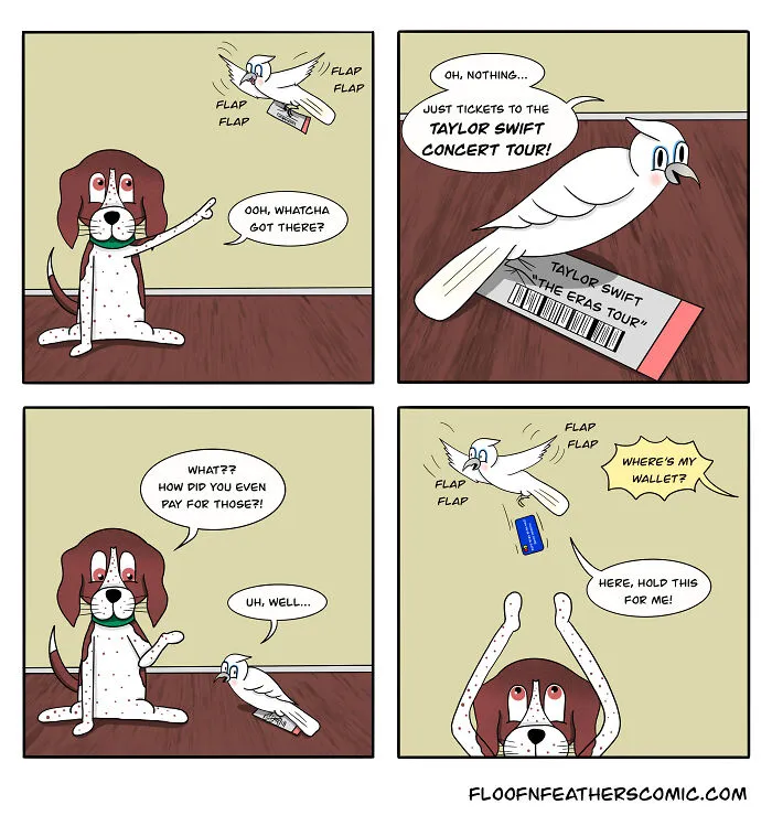 My “Floof n’ Feathers” Comics Are Inspired By The Everyday Antics Of My Real-Life Pets (12 Pics)