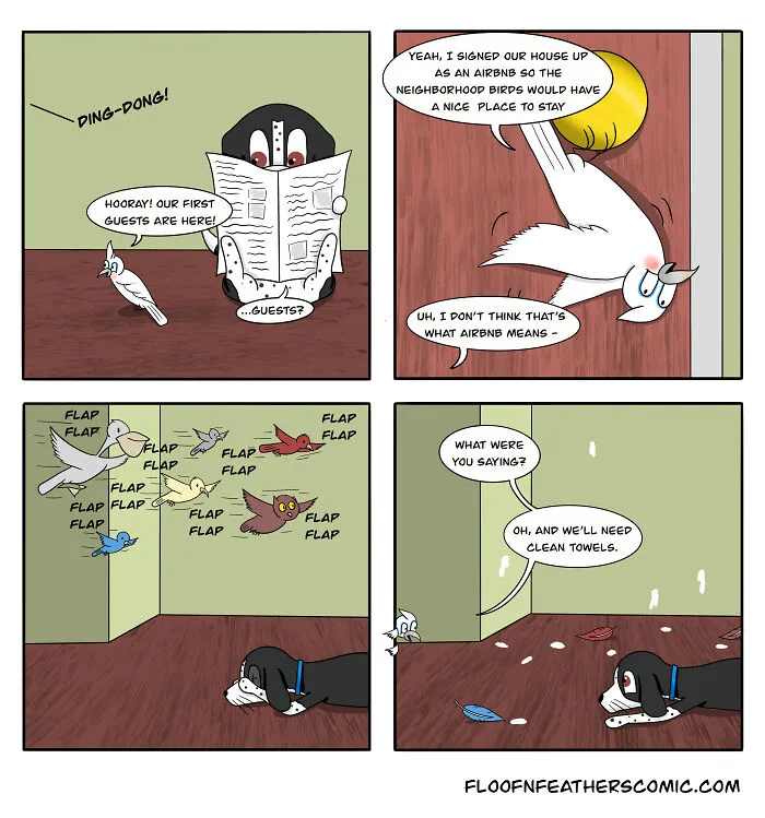 My “Floof n’ Feathers” Comics Are Inspired By The Everyday Antics Of My Real-Life Pets (12 Pics)