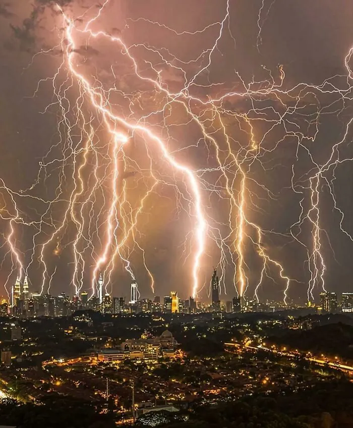 Time-Lapse Of Some Lightning