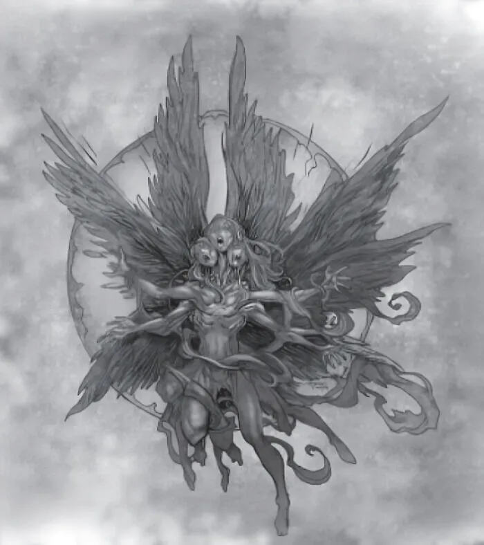 Ilustración de un ángel según es descrito en la Biblia