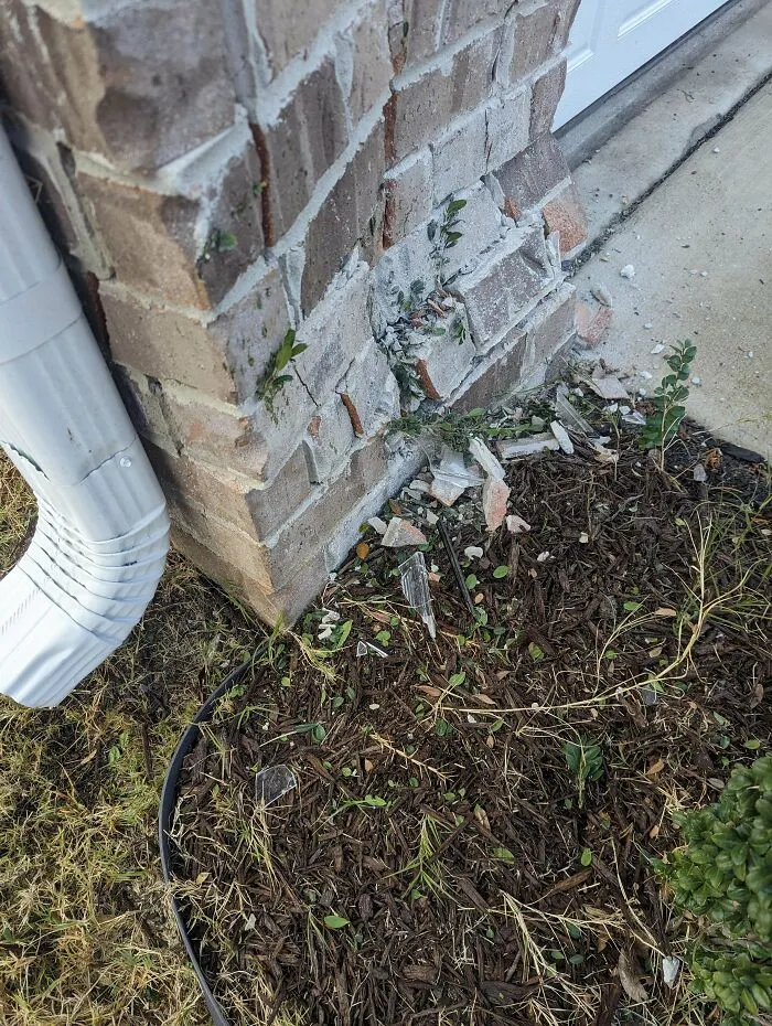 Neighbors Car E-Brake Failed And Rolled Back And Hit My House