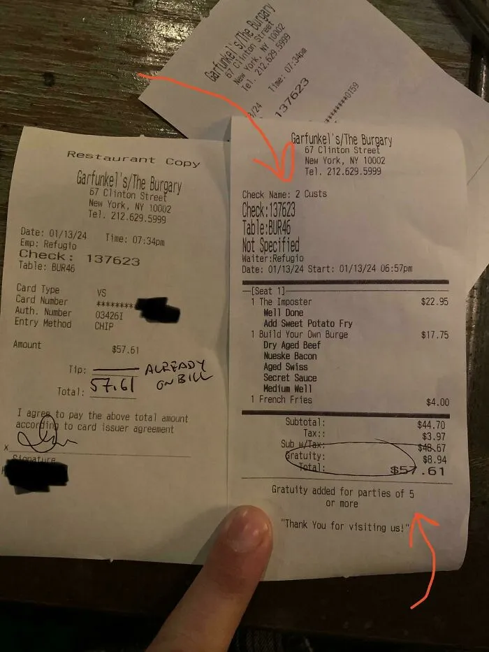 Gratuity Isn’t Gratuity If It’s Automatically Added To A Bill
