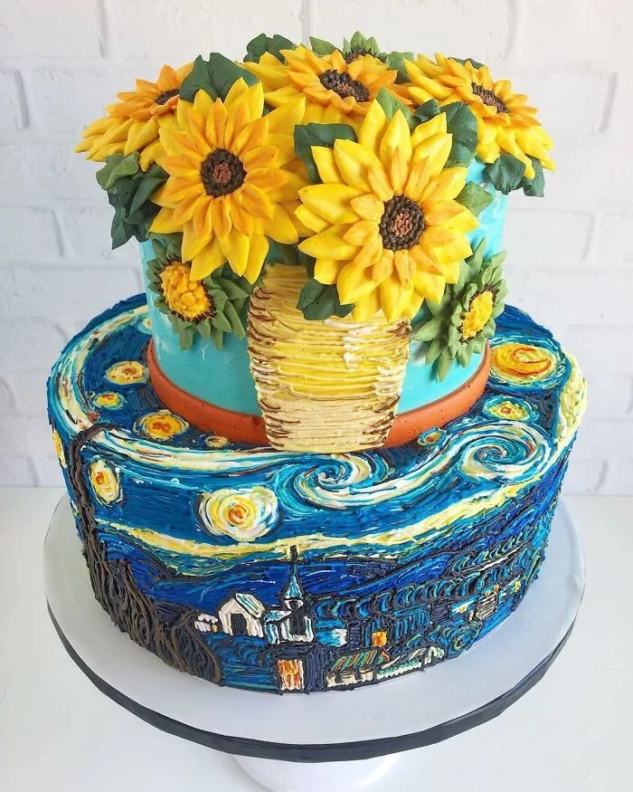 Inspired By Van Gogh's "Starry Night" And "Sunflowers". Dear Universe, Please Send Me More Art-Inspired Projects Like This