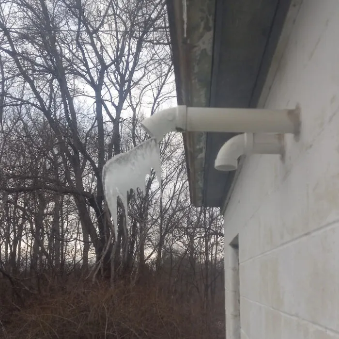 It's So Cold The Exhaust Fumes From The Furnace Are Freezing Up