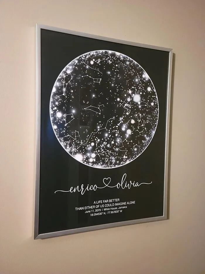 Because Your Love Story Is Cosmic, Map It Amongst The Stars With A <span Style="Font:inherit;color:#d74b1f;"> Personalized Constellation Map</Span>  That’ll Make Her Night, Every Night 