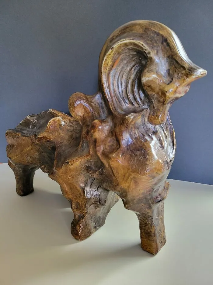 Found This Weird Sculpture While Thrifting. Don't Know What It Is, But It Will Be A Gag Gift For My Husband. I Have A Feeling He Will Like It. Update: It's Not Wood. It's Plaster Or Stone And Weighs Over 13 Pounds