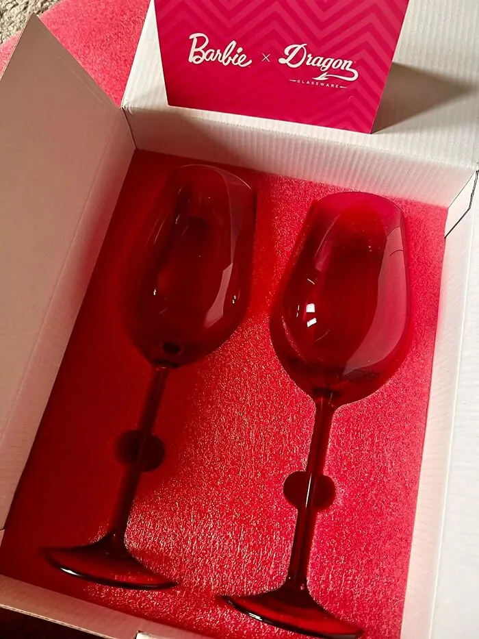 The <span Style="Font:inherit;color:#d74b1f;"> Dragon Glassware X Barbie Wine Glasses</Span> Are Here To Add That Sparkly Pink Touch To Your Galentine's Cheers 