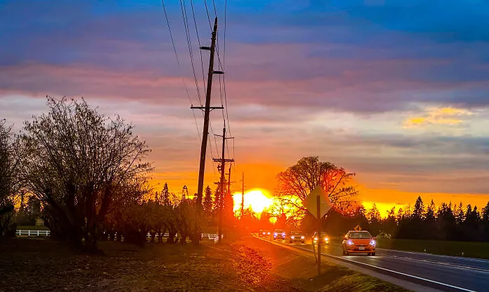 Sunset In Oregon USA