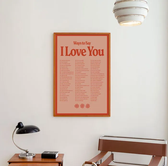Spruce Up Their Space In A Jiffy With <span Style="Font:inherit;color:#d74b1f;"> An 'I Love You' Digital Print</Span> - An Instant Modern Vintage Vibe For Any Room!