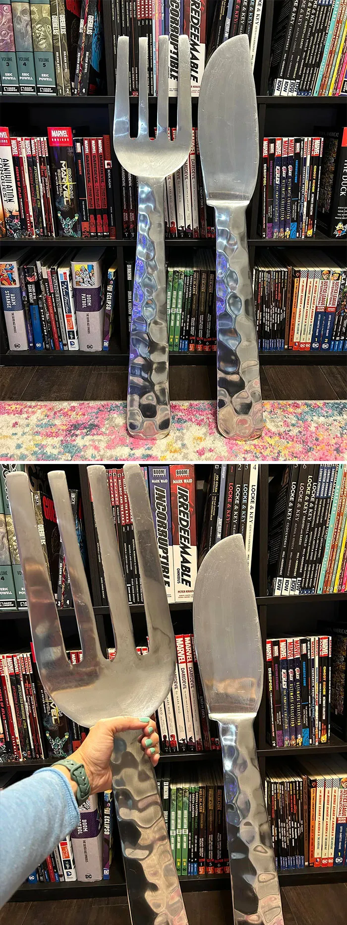 Walked Into The Thrift Store And Walked Out With 3-Foot Tall Silverware. As One Does